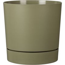 Scheurich Plano+, Pflanzgefäß Aus Kunststoff, Farbe: Moss Green, 38,7 Cm Durchmesser, 38 Cm Hoch, 32 L Vol.