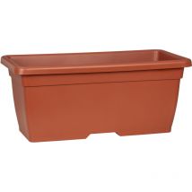 Scheurich - Nora Long 60, Pflanzgefäß/blumentopf/pflanzkübel, Rechteckig, Aus Kunststoff, Farbe: Terracotta, 62 Cm Breite, 31,5 Cm Tiefe, 28 Cm Hoch, 