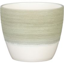 Scheurich - Blumentopf aus Keramik, Farbe: Matcha Cream, 19 cm Durchmesser, 17,5 cm hoch, 3,3 l Vol.