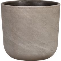 Scheurich - La Natura, Blumentopf Aus Keramik, Farbe: Travertino, 27,3 Cm Durchmesser, 25,8 Cm Hoch, 7,9 L Vol.