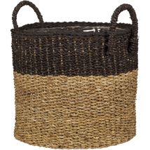 Scheurich - Seagrass 33, Korbgefäß/korb-pflanzgefäß/korbtopf Mit Griffen Aus Seagrass Farbe: Nut Brown, 35 Cm Durchmesser, 31 Cm Hoch, 26,9 L Vol.