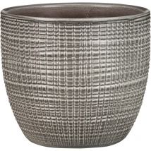 Corteza, Blumentopf aus Keramik, Farbe: Pimienta, 21.5 cm Durchmesser, 19.3 cm hoch, 4.9 l Vol. - Scheurich