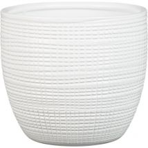 Scheurich - Corteza, Blumentopf Aus Keramik, Farbe: Panna, 25,5 Cm Durchmesser, 22,1 Cm Hoch, 8 L Vol.