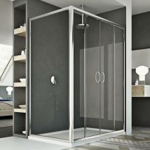 Schiebe-Duschkabine Klarglas h 185 mod. Replay Duo 2 Türen 90x160 cm