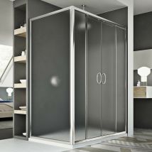 Schiebe-Duschkabine Strukturglas h 185 mod. Replay Duo 2 Türen 70x170 cm