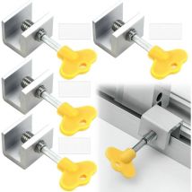Schiebefensterschloss, 4 Stück Schiebefensterschlösser, Schiebetürschloss, verstellbares Fensterschloss – verstärkte Sicherheit aus