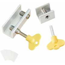 Schieberiegel, 2 Stück, rutschfest, Aluminiumlegierung, Schiebefenster-Schloss, Sicherheits-Fensterriegel mit Schlüssel, Schiebetürblock,