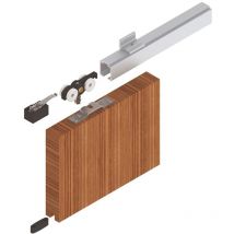 Helm - Schiebetürsystem 140 2100 mm EV1 eloxiert Holztüren ab 30 mm Komplettset 910 - 1100 mm Wandmontage