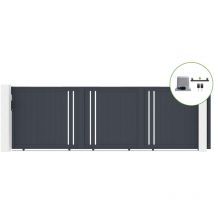 Schiebetor 5m GIONA H.160cm Aluminium + RANGER C300 Motorisierung