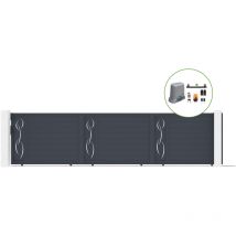 Casanoov - Schiebetor 6m Life H.140cm Aluminium + Tanker C600 Motorisierung