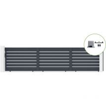 Portail coulissant 6m VOGEL H.140cm alu + motorisation RANGER C300