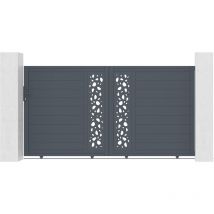 Schiebetor aus Aluminium 3m SUNNY 300 x 160 cm Grau