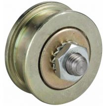 Helm - Schiebetor-Stahlrolle (Torrolle) ø 55 mm Laufrolle Stahl verzinkt-gelb