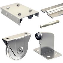 Wimove - Schiebetorbeschlag slid'up 1600 mit Bodenlaufschiene 585 cm (3x 195 cm) für Tore bis 400 kg