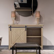 Schiebetürbeschlag 120cm, j Formwalze Mini Schwerlast Schiebetürsystem Set für Schrank tv Ständer Schrank (Schwarz)