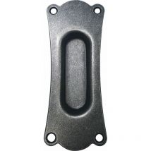 Schiebetürmuschel 40x120mm gebogen, verzinkt schwarz hell passiviert