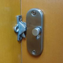 Osqi - Schiebetürschloss, um 90 Grad bewegliche Tür, rechtwinklige Schnalle, Sichtschutzschloss, Schiebetürschloss und Riegelschloss, Nockenschloss