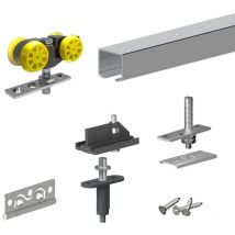 Falttürbeschlag SLID'UP 140, Länge 120 cm, für 1 Tür (2 Paneele) bis 25 kg, für Falttüren, Schränke