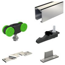 Slid'up By Mantion - Schiebetürbeschlag slid'up 1100, Laufschiene 195 cm, 1 Tür bis 40 kg, für Durchgangstüren, Holztüren