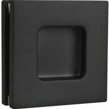 Schiebetürmuschelpaar 6405 Für Glas, Eckig, Glasstärke 8 - 10 Mm, Schwarz