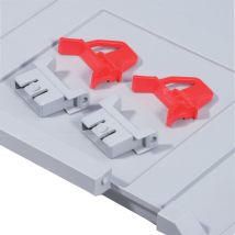 Allit - Bisagra para Caja EuroBox ,rojo (ve 4 unidades)