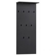 Garderoben Hakenpaneel JULBACH-80 in Schwarzmatt, b/h/t: ca. 50/110,6/20,9 cm