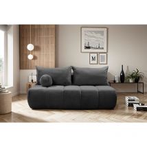 Fun Moebel - Schlafsofa Designersofa Sofa 3-Sitzer anzia in Stoff Bunny Anthrazit