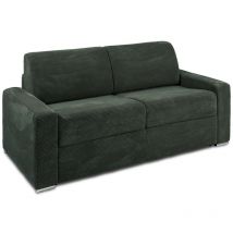 Vente-unique - Schlafsofa mit Matratze 3-Sitzer - Liegefläche 140 cm - Matratze 14 cm - Cord - Grün - calito