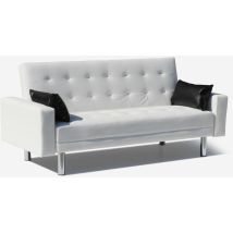 Agata Kunstleder 2-sitzer Schlafsofa Bereit Zu Schlafen - Weiß