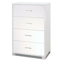 Kommode mit vier Schubladen Ash White 70x41x H112 cm