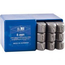 Gravurem - Schlagzahlen Stanzset DIN7353 Zahlenstanzer Schlagstempel 0-9 Schrifthöhe 5 mm