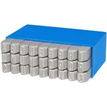 Gravurem - Schlagbuchstaben Set Buchstabenstanzer Schlagstempel a-z & Schrifthöhe 8 mm