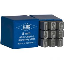 Gravurem - Schlagzahlen Stanzset DIN1451 Zahlenstanzer Schlagstempel 0-9 Schrifthöhe 4 mm