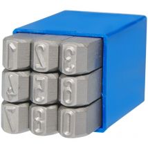 Gravurem - Schlagzahlen Stanzset DIN1451 Zahlenstanzer Schlagstempel 0-9 Schrifthöhe 5 mm