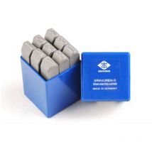 Gravurem - Schlagzahlen Stanzset DIN1451 Zahlenstanzer Schlagstempel 0-9 Schrifthöhe 10 mm