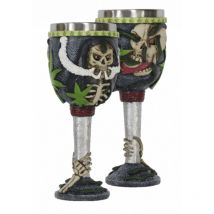 Schlange & Totenkopf Becher aus Harz. Tole10