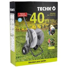 Schlauchrückspule Auf Rädern Aus Aluminium Und Kunststoff, 40 M – Techn