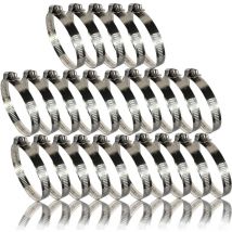 Buri - Schlauchschellen Edelstahl 65-89mm [25 Stück] Profi 304 Qualität Schlauchklemme Schlauchschellen geeignet für die Waschmaschine oder als