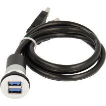 2 x usb 3.0 Buchse a - 2 x usb 3.0 Stecker a RRJ2USB3 Schlegel Inhalt: 1 St.