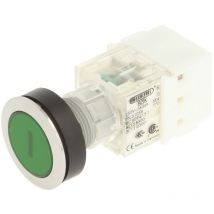 Schlegel - 23.000.615 interruttore a pulsante in acciaio inox, tappo, bezeichungs Child i, Tast Contatto geber 1 No e morsetto a vite, Verde