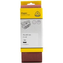 Klingspor Schleifband LS 309 XH 75x457 mm Körnung 120 – 3 Stück – für Holz, Metall, Farben, Lacke