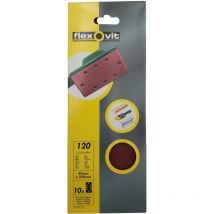 10 stk Schleifpapier für Schwingschleifer Körnung 120 93mm x 230mm 8er Lochung