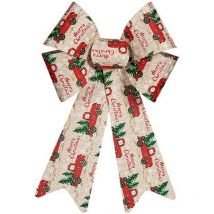 Krist+ - Weihnachtsschmuck Band 15 x 25 cm rot beige Autos pvc