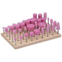 Lukas - Schleifstift-Set 45-teilig für Stahl/Stahlguss Schaft 6 mm Edelkorund