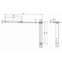 Assa Abloy - Fußgängertorschließer - Schwarz - links - DC630G-L---9004
