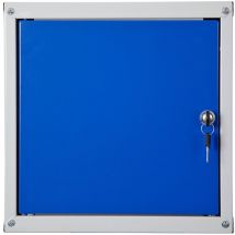 Proregal-regale Günstig Kaufen - Casier métallique verouillable cubic HxLxP 35x35x35cm Gris/Bleu Armoire à casier cube, consigne polyvalente,