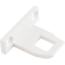 Schließblech zu Oberlichtschnapper alu Überschlaghöhe 15,5 mm weiß ral 9010