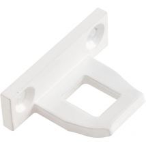 Schließblech zu Oberlichtschnapper alu Überschlaghöhe 7 mm weiß ral 9010