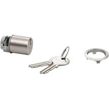 7638 ass Schließeinsatz Zylinder Sperre bn 0101, Messing vernickelt matt - Junie