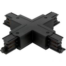 Verbinder x für 3-Phasen-Stromschiene lumicanto Schwarz mit Einspeisemöglichkeit prime